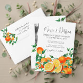 Orange Blossom Wedding Runder Aufkleber (Personalisieren Sie die Kollektion dieses unabhängigen Creators. Test)