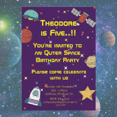 WeltraumGeburtstagsfeier Einladung