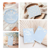 Baby in Bloom! Daisy blass Blue Baby Dusche Einladung