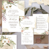 Blätter aus getrocknetem Palm, Hochzeit von tropis Einladung