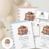 Pancakes & Pacifiers Gray Baby Shower Guest Book Notizblock