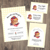 Pancakes und Schnuller Gingham Kariert Baby Shower Geschenkanhänger