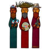 Puerto Rican Three Kings with Musical Parranda Einladung