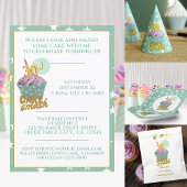 30. Geburtstag Cupcake Smash Party Paper Napkins Serviette