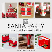 Red Santa Christmas im Juli Custom Napkins Serviette