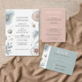 Die Speisen des Pastel Beach RSVP Karte (Personalisiere diese Kollektion eines unabhängigen Creators.)