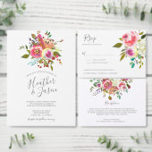 Pastel Blooms Fantasy Floral Hochzeit Empfang Begleitkarte (Personalisiere diese Kollektion eines unabhängigen Creators.)