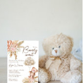 Blumen Boho Teddy Bärenballons Einladung