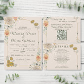 Pastel & Gold Floral Wedding Invitation Einladung (Personalisiere diese Kollektion eines unabhängigen Creators.)