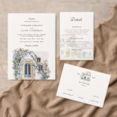 Pastel Watercolor Mediterranean Save The Date (Personalisiere diese Kollektion eines unabhängigen Creators.)