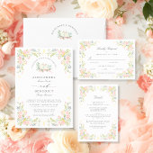 Pastel Rococo Garden Floral Wedding