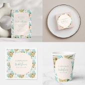 Türkisfarbenes Brautparty Einladung