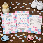 Pastel Tiny Icons Geschlechtsenthüllung Einladung