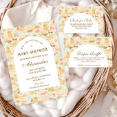 Pastel Tropical Animals Diapper Raffle Begleitkarte