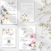 Wiesenhochzeit-Daten QR-Code-Karte Begleitkarte