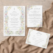 Watercolor Pastel Wildflowers Wedding Welcome Poster (Personalisiere diese Kollektion eines unabhängigen Creators.)