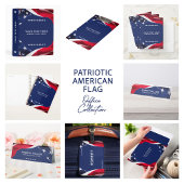 Red White & Blue-USA Flag Stars And Stripes 4 Klemmbrett