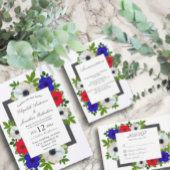 Patriotic Panda Anemone Wedding Rücksendeadresse