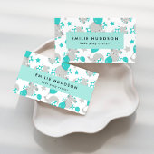 Niedliche Elefanten, Kinderspielzentrum, Aktivität Visitenkarte