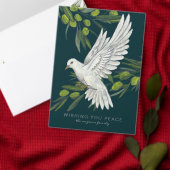 Black White Peace Dove and Olive Branches Custom Weinetikett (Personalisiere diese Kollektion eines unabhängigen Creators.)