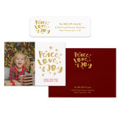 Red Gold Liebe & Joliday Weihnachten Geschenkpapier
