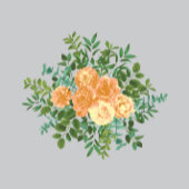Peach Gray Wedding Spring Floral Dankeskarte