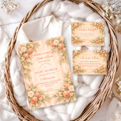 Peach Blossom Garden Baby Shower Einladung