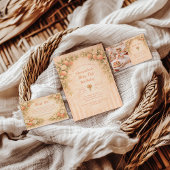 Foto Pfirsich-Blüten 1. Geburtstag Dankeskarte