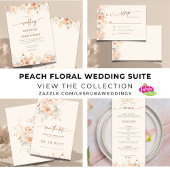 Peach Floral Watercolor Wedding Einladung