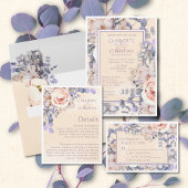 Peach Colored Floral Wedding Pappteller