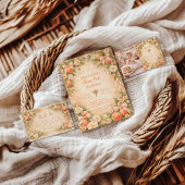 Peach Garden Floral First Birthday 1st Birthday Pappteller