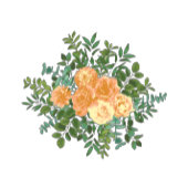 Peach Wedding Classic Floral Rose Platzkarte