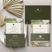 Pfau-Palm-Hochzeit Save the Date
