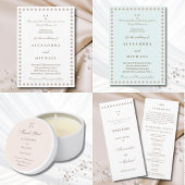 Elegant Simple Pearl Christian Wedding Program Programm