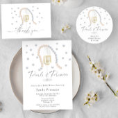 Pearls und Prosecco-Brautparty Menükarte