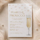 Perlen und Prosecco-Brautparty Rechteckiger Pappuntersetzer