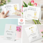 Pearls und Prosecco Brautparty Custom Minimal Banner