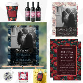 Boho Brown  Peonies Spring Wedding Invitation Einladung