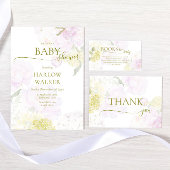 Peony Hydrangea Pastel Babydusche Windelwanne Poster