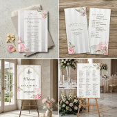 Pink Peony & Soft Grey Stripe Return Address