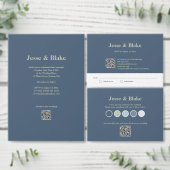 Blaue Hochzeit mit Latticework Pattern Einladung (Personalisiere diese Kollektion eines unabhängigen Creators.)