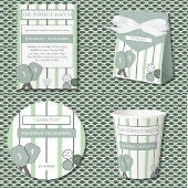 Green Stripes Perfect Match Couples Bridal Shower Geschenkschachtel
