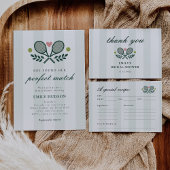 Perfektes Match Tennis Brautparty Serviette