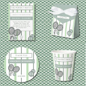 Green Perfect Match Tennis Couples Bridal Shower Pappbecher
