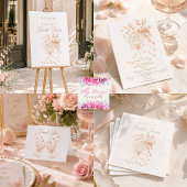 Petals & Prosecco Brautjungfernparty Serviette