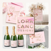 Pink Gold Floral Would She Rather Game Flyer
