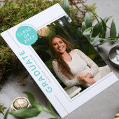 Foto Graduation Party Modernes Script Blue Silver Dosenglas