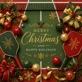 Pickleball Weihnachtsthema Pappteller