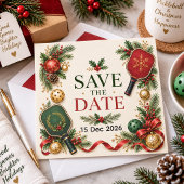 Pickleball Weihnachtsfest mit Bier Serviette