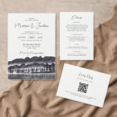 Waldland Rustikale Waldlandschaft Hochzeit Save The Date (Personalisiere diese Kollektion eines unabhängigen Creators.)